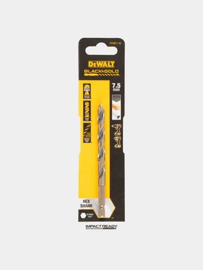 Сверло по металлу DeWALT "BLACK&GOLD" 7.5 х 76 х 114 мм DT20611-QZ