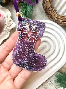 Кристаллический силиконовый молд . Новогодняя игрушка Сапог 115