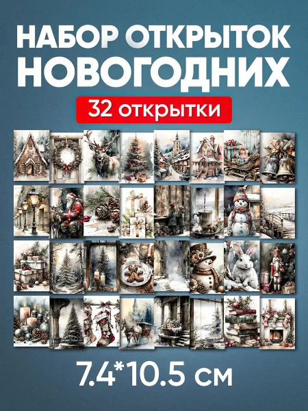 Belki BY Новогодние мини открытки набор