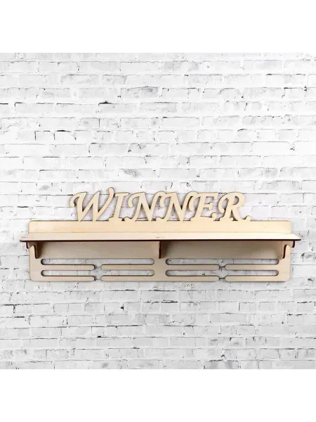 Подарки Медальница с полкой "Winner" (45 х 16,5 х 10 см)