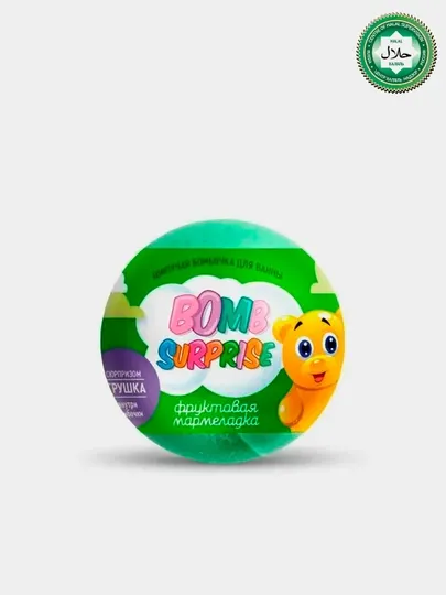 Шипучая бомбочка для ванны с игрушкой фруктовая мармеладка Bomb Surprise, 115 г