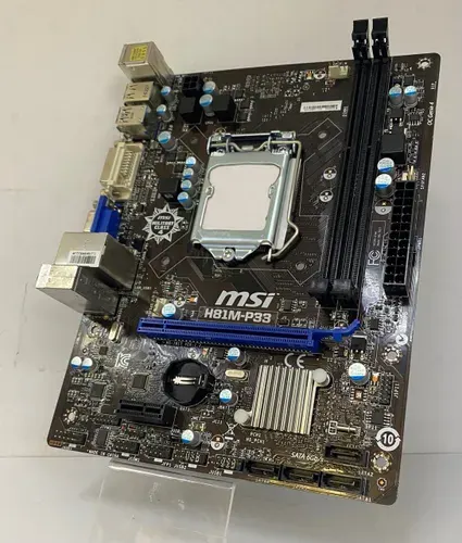 Материнская плата MSI H81M-P33 LGA 1150 PCI-E Dsub+DVI GbLAN SATA MicroATX 2DDR3