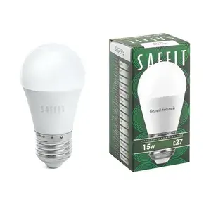 SAFFiT Лампа светодиодная, 15W 230V E27 2700K G45, SBG4515