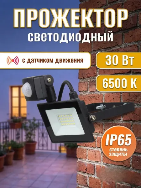 General Lighting Systems Светодиодный светильник уличный с датчиком движения 30Вт 1шт