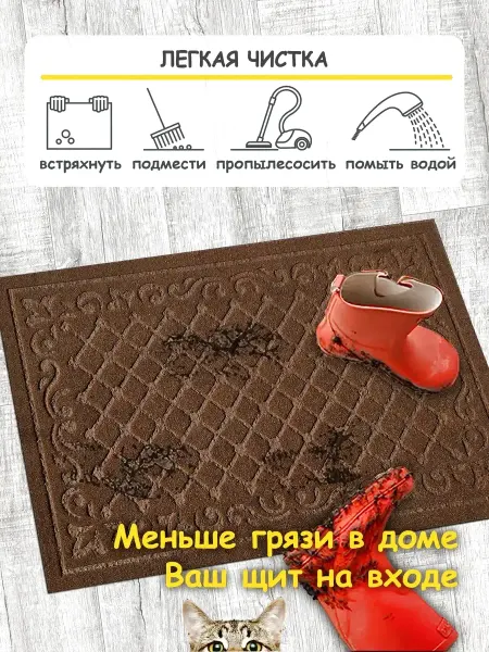 RugsEnter Придверный коврик 60x90 см — защищайте дом стильно