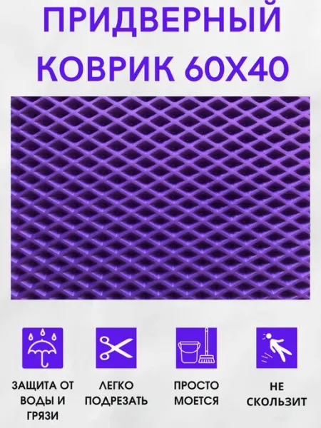Придверный коврик в прихожую EVA 60х40 см