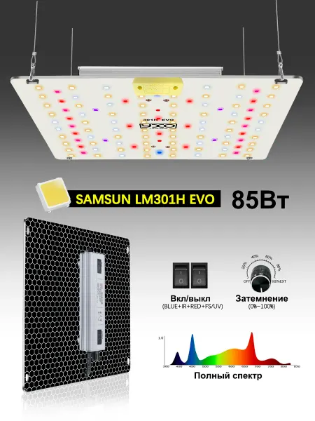 AIAURORA Samsung lm301h evo 85 Вт Фитолампа для растений Подвесная