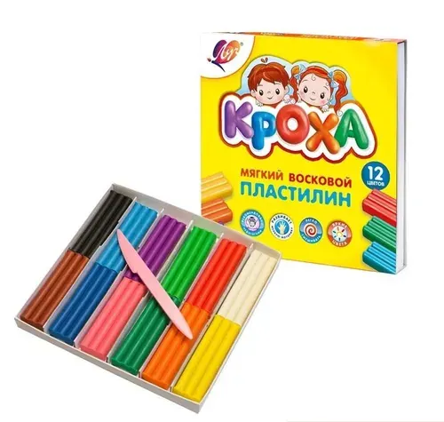 Пластилин Луч "Кроха" 12 цветов
