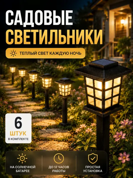MilanaMi Светильник садовый на солнечной батарее
