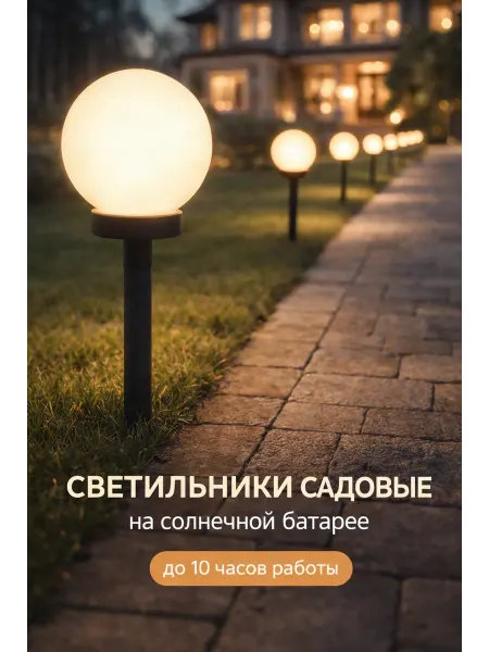 Светильник уличный фонари садовые на солнечной батарее