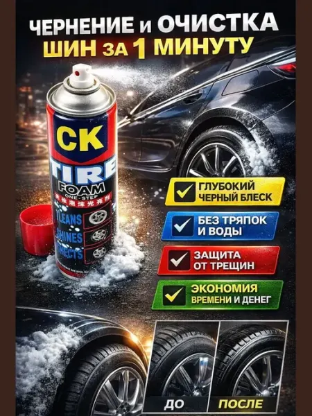 Зунерия Очиститель и полироль для шин
