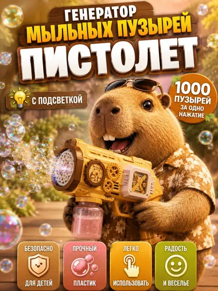 Мыльные пузыри пистолет детский игрушка генератор