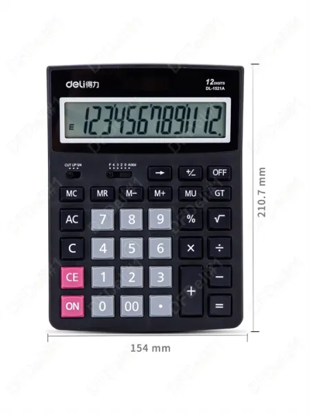 Калькулятор 12 разр. 1521 Deli, 1521A