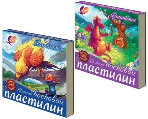 Пластилин ЛУЧ Фантазия восковой (мягкий) 12 цветов, 180 г, со стеком