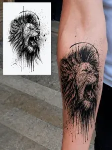 Tattoo'шки Временная тату "Лев хищник" 12*19см