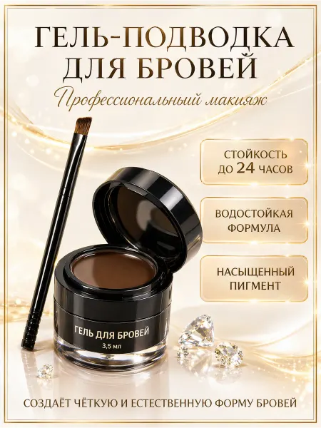 Хелен25 Гель-подводка для глаз и бровей 2 в 1