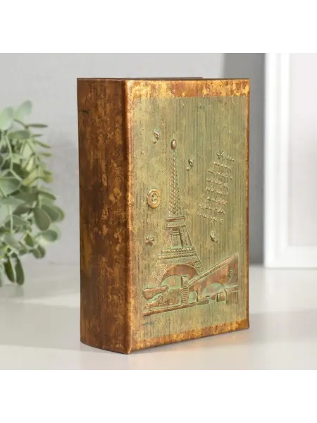 Славный малыш Шкатулка-книга Эйфелева башня, дерево, 16.5х11.2х5 см
