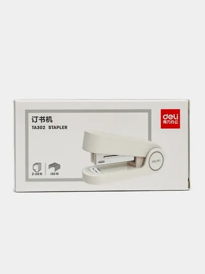 Степлер Deli TA302 White, 12 листов, 24/6, 26/6