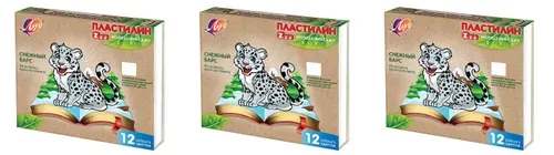 Луч Пластилин ZOO 12 цветов, 3 уп