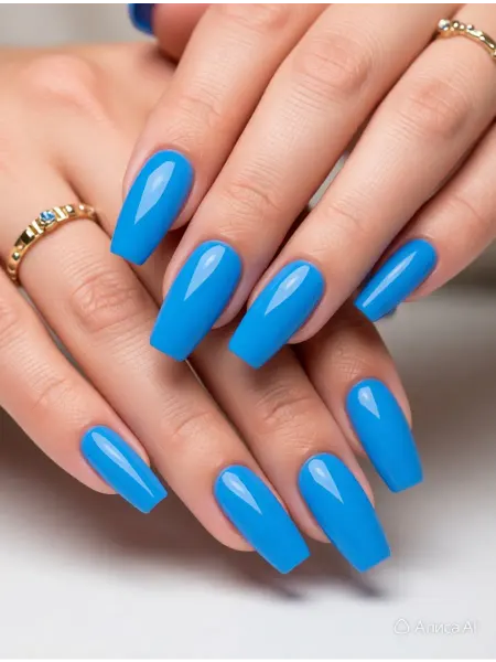 CRISTINANAILS Гель лак для ногтей насыщенный голубой цвет New Neon 40