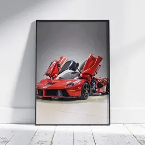 Плакат на стену для интерьера Спорткар (Ferrari LaFerrari 12) - Постер по спортивным гоночным машинам автомобилям формата А3 (30x42 см)