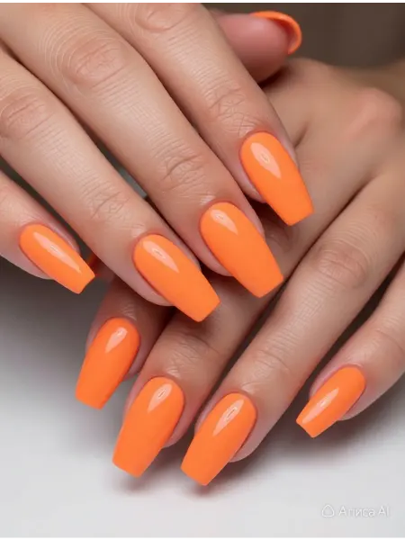 CRISTINANAILS Гель лак для ногтей светло-оранжевого цвета New Neon 8