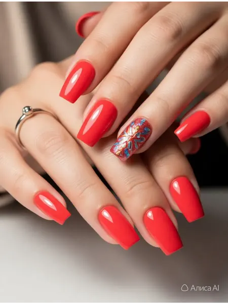 CRISTINANAILS Гель лак для ногтей ярко-красный летний цвет