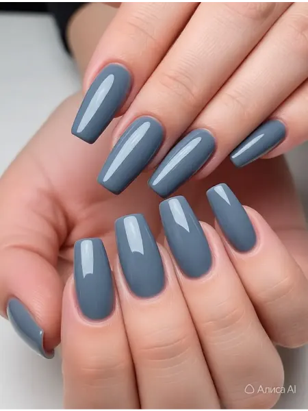 CRISTINANAILS Гель лак для ногтей темно пыльно серого цвета