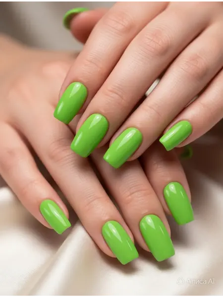CRISTINANAILS Гель лак для ногтей ярко салатового цвета