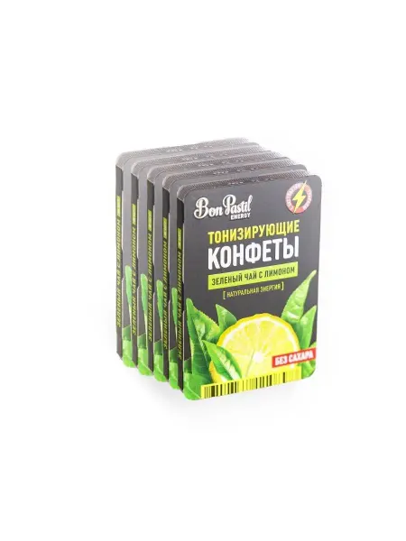 Bon Pastil Конфеты Зеленый чай с лимоном 5 по 12г