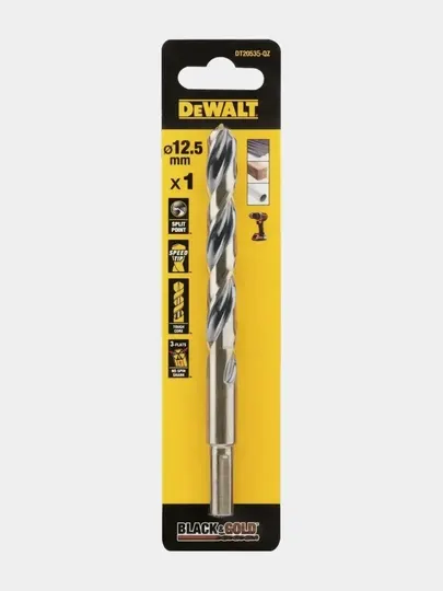 Сверло по металлу DeWalt Black&Gold HSS, 12.5 мм, DT20535-QZ