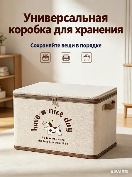 EON STIL Коробка для хранения вещей органайзер складной с крышкой