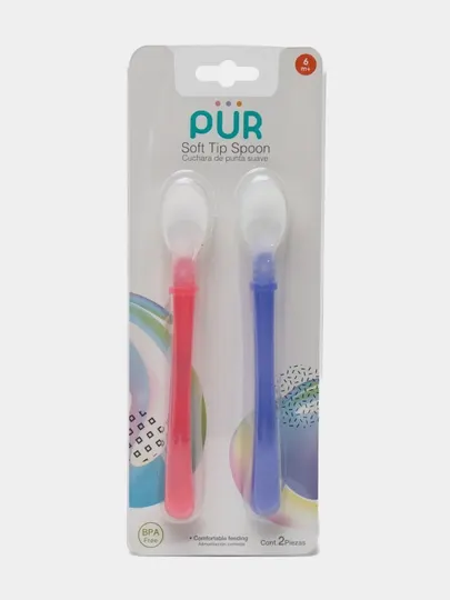 Мягкие ложки Pur с длинной ручкой-2pk, 12 * 12 5404