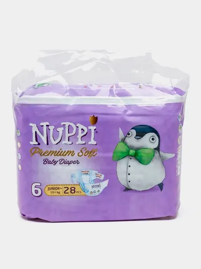 Детские подгузники Nuppi, размер 6, 12 - 25 кг, 28 шт
