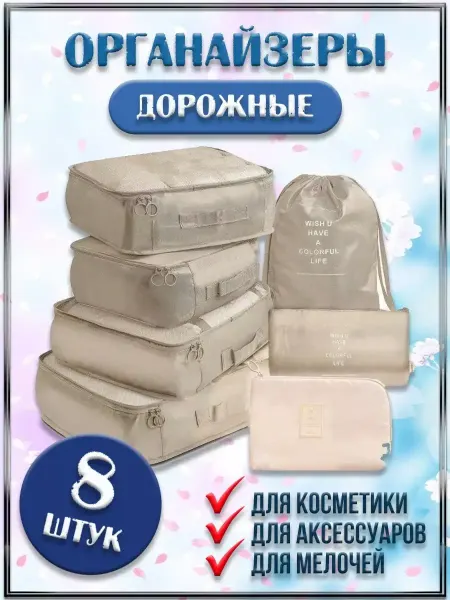KorenList Органайзер дорожный для чемодана, 8 шт
