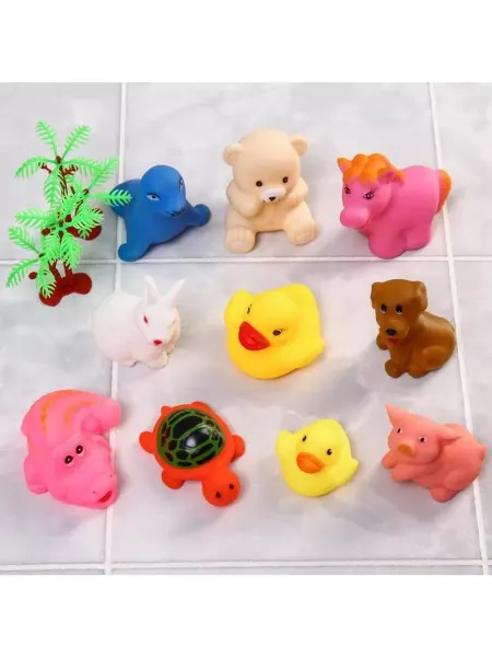 Крошка Я Набор игрушек для купания На острове, 10 шт
