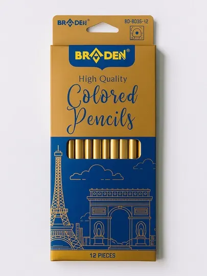 Карандаши цветные Braden 8036-12, 12 цветов