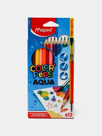 Карандаши цветные "Maped" (12 цветов AQUA) 836011