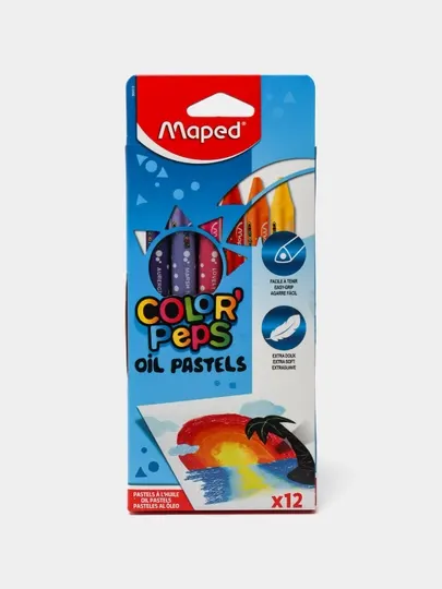 Карандаши, масляные пастельные, Maped (12 цветов, Oil), 864010