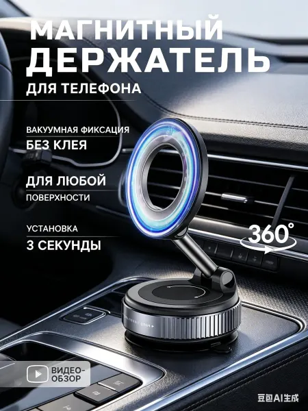 ZAUR-AUTO Магнитный держатель для телефона в авто машину круглый