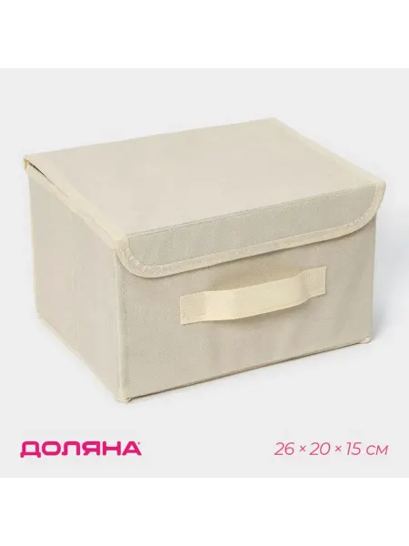 Доляна Короб стеллажный для хранения с крышкой «Алва»