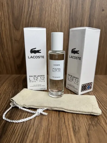 Lacoste L.12.12 Blanc Pure мужской парфюм, fresh woody аромат