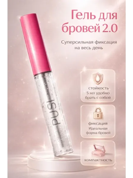 Гель для бровей стойкий прозрачный для фиксации