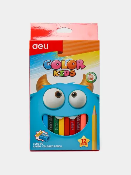 Цветные карандаши Deli C00600, 12 цветов