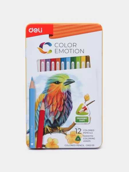 Карандаши "Color Emotion", в металлической коробке, 12 цветов