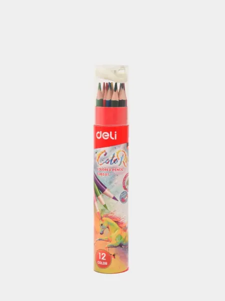 Цветные карандаши Deli EC00307 ColoRun, 12 цвета, q0000005477