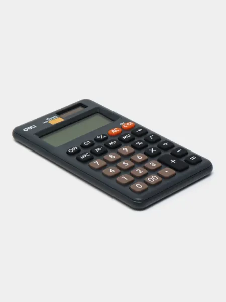 Калькулятор 12разр. Deli EM120 Dark Grey