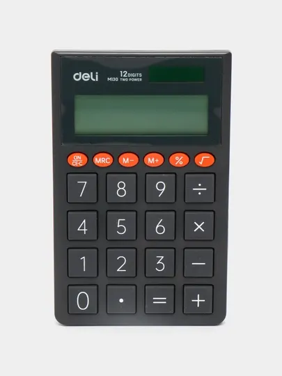Карманный калькулятор Deli M130, 12 разрядов, серый