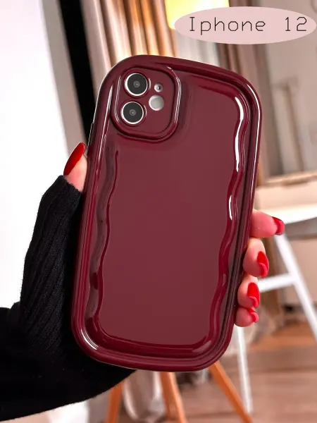 MSBH Чехол красный на Iphone 12 объемный