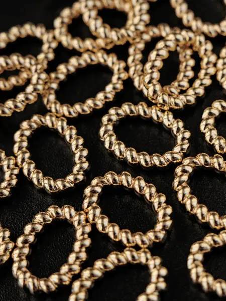 Кафебижу Колечко соединительное 3 шт. золотистое покр-е 18K